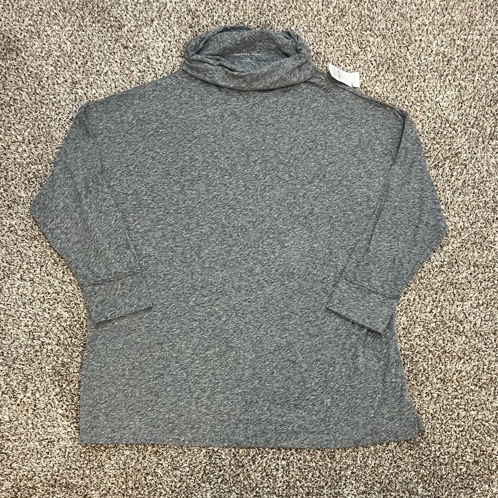 NWT American Eagle Cowl Neck Oversized Tunic Blouse Gray :: Size Small